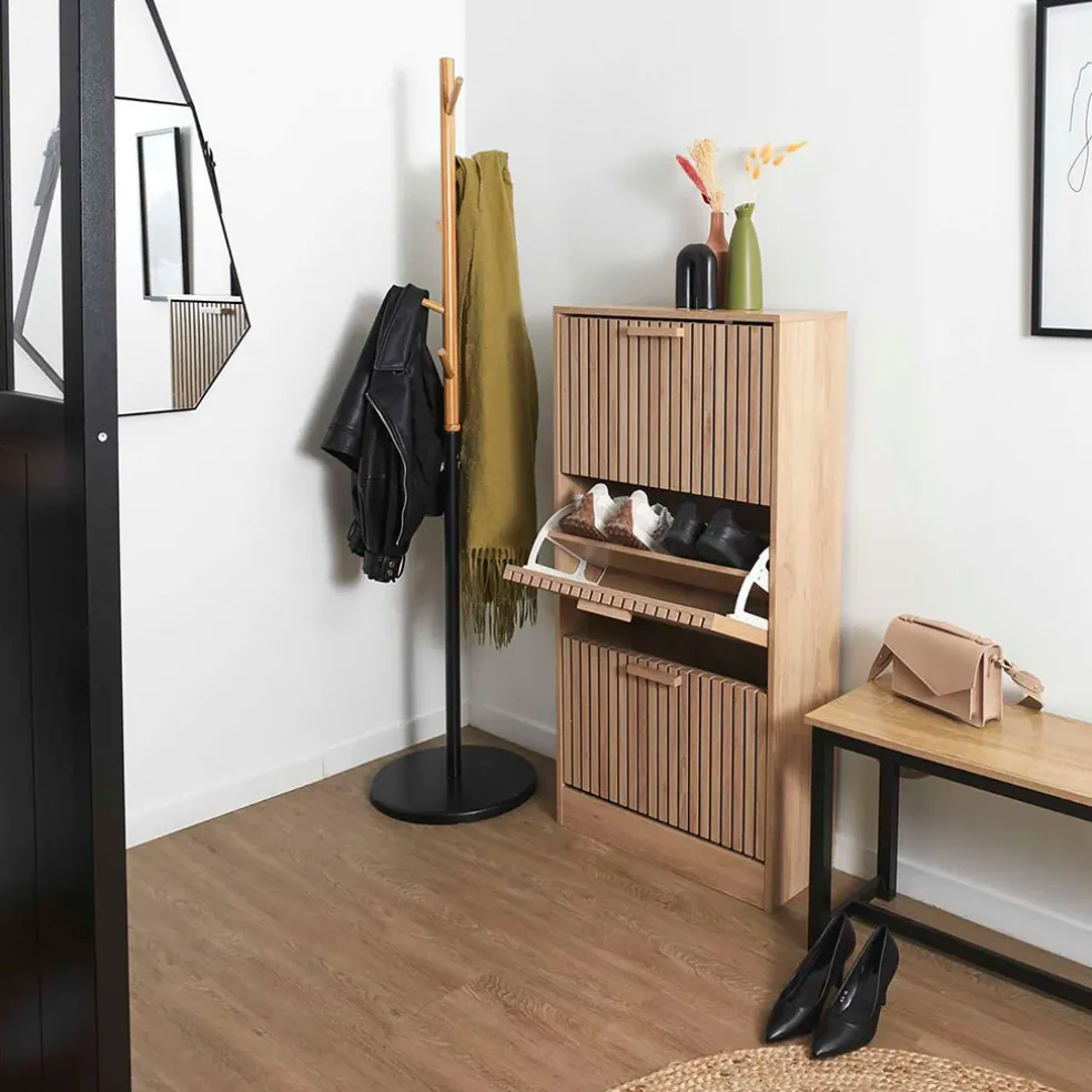 Meuble à chaussures 3 portes H113cm - Kara