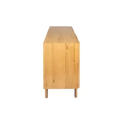 Meuble bas 4 portes en chêne naturel 200xh80cm - Sirocco