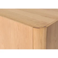 Meuble bas 4 portes en chêne naturel 200xh80cm - Sirocco