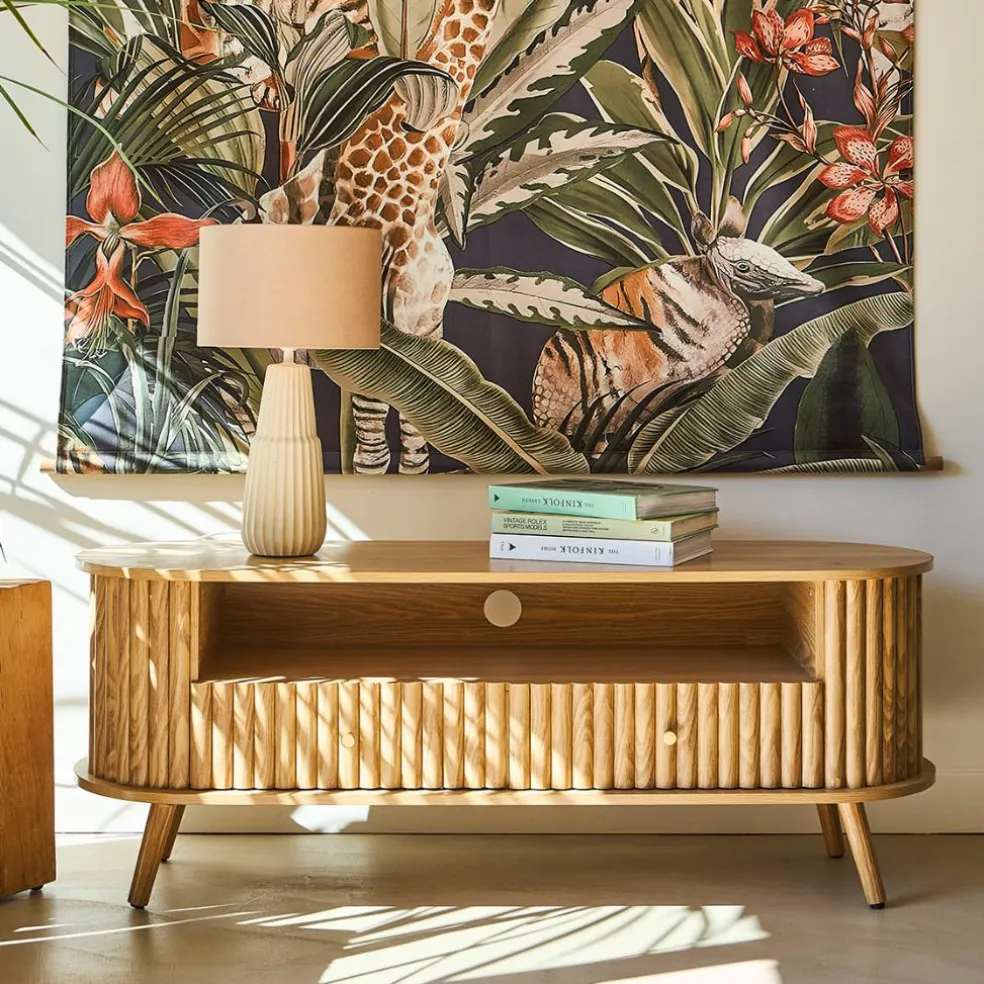 Meuble TV en bois L130cm - Saori