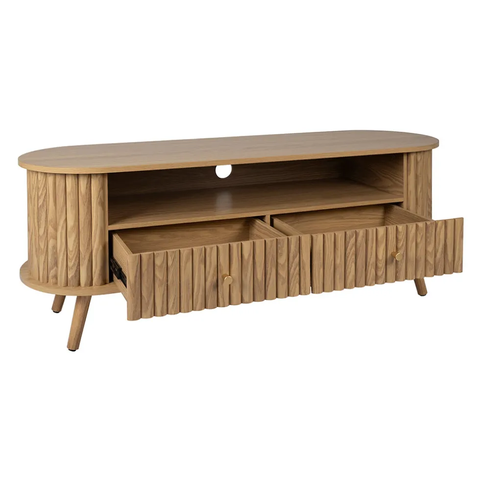 Meuble TV en bois L130cm - Saori