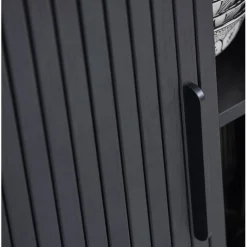 Meuble TV en placage chêne noir L123cm - Nola