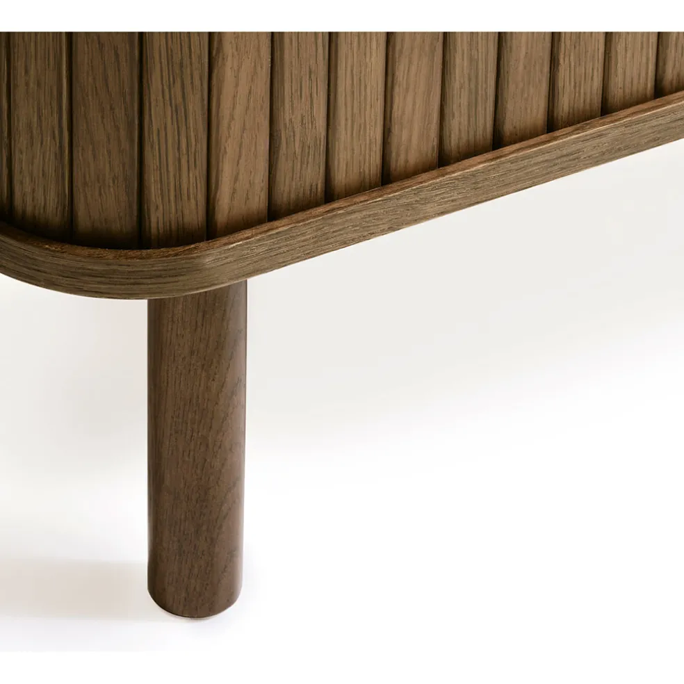 Meuble tv en placage chêne foncé L160cm - Cavo