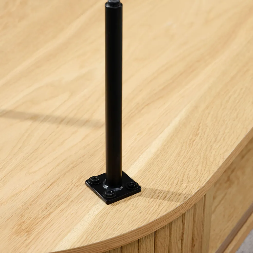 Meuble TV en placage chêne naturel l120cm - nola