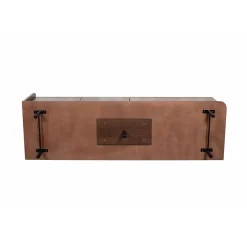 Meuble TV en placage noyer marron 150x55cm - Gino