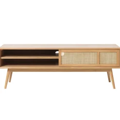 Meuble TV en plaquage chêne nature l150cm - barrali