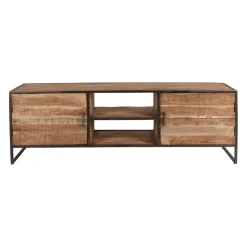 Meuble TV industriel en acacia et fer L175cm - Factory