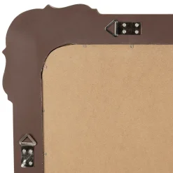 Miroir antique en bois noir et doré 80x105cm