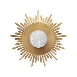 Miroir antique en fer doré d18cm - aureol