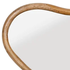 Miroir asymétrique en bois naturel de manguier 57x40cm - Hervea