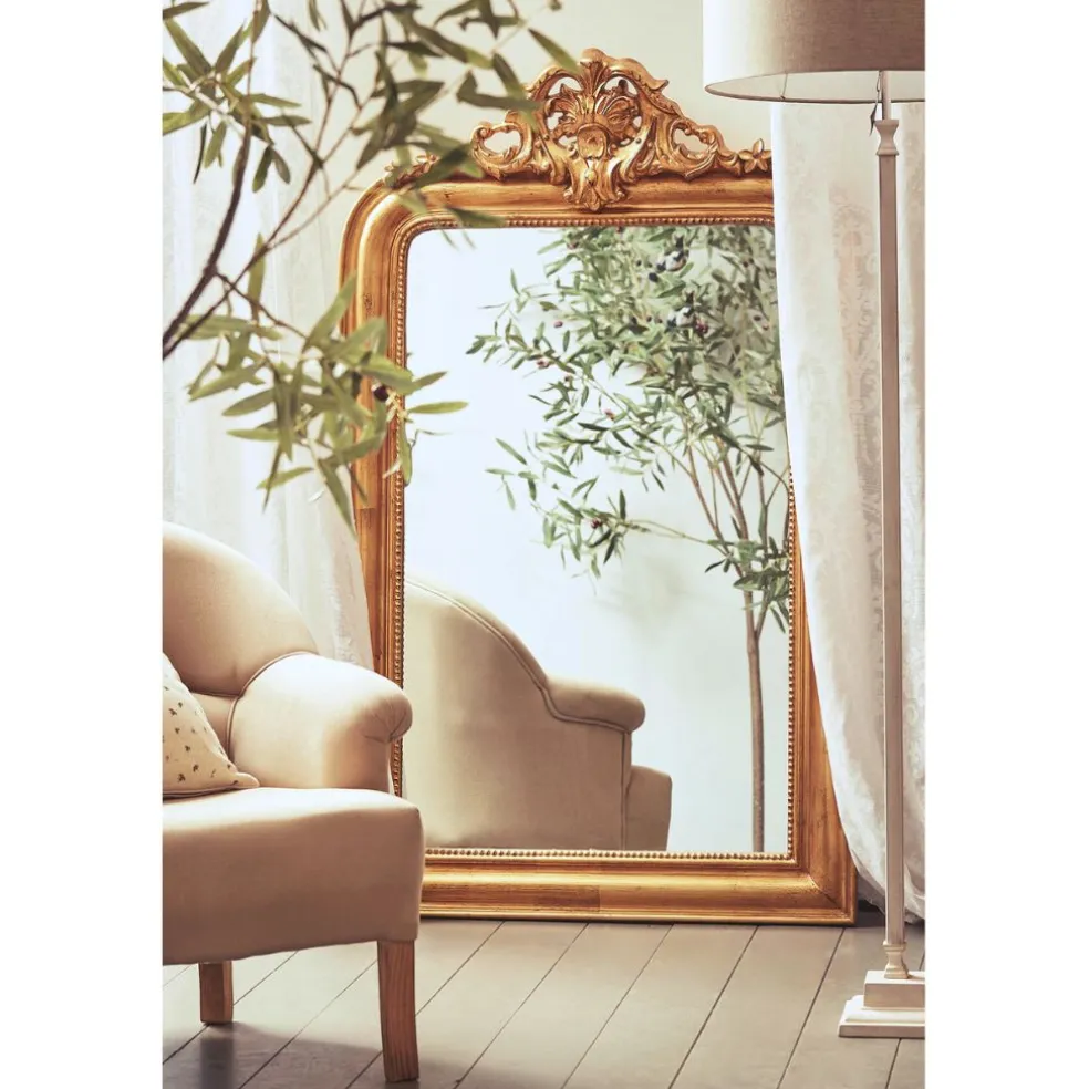 Miroir baroque doré en bois - Féerie