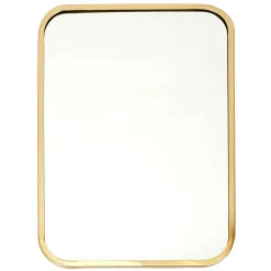 Miroir carre contour dore 34x25cm