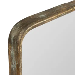 Miroir doré patiné en fer - Aziru