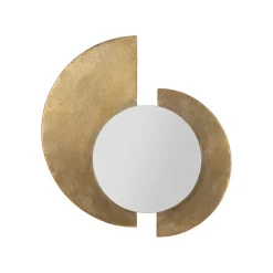 Miroir en fer doré 37x38cm - Corolia