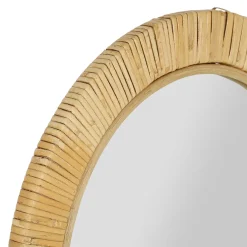 Miroir en rotin et mdf naturel 40x55cm - Tulum