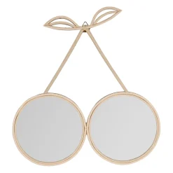Miroir en rotin naturel - Cerise