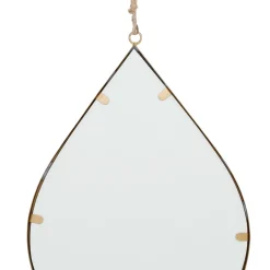 Miroir goute en fer doré 26.5x37cm - Ornalise