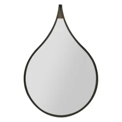Miroir goutte en fer noir 42.5xh64cm - Kerian