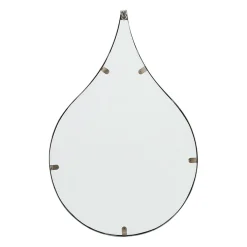 Miroir goutte en fer noir 42.5xh64cm - Kerian