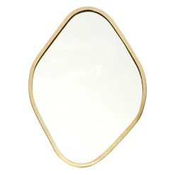 Miroir losange contour dore 34x25cm