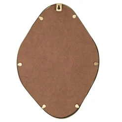 Miroir losange contour dore 34x25cm