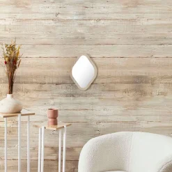 Miroir losange en bois clair 25x34cm - Elio