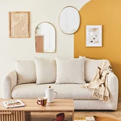 Miroir ovale en fer doré 50x42cm - Ilena