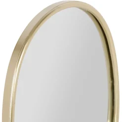 Miroir ovale en fer doré 40x35cm - Ilena