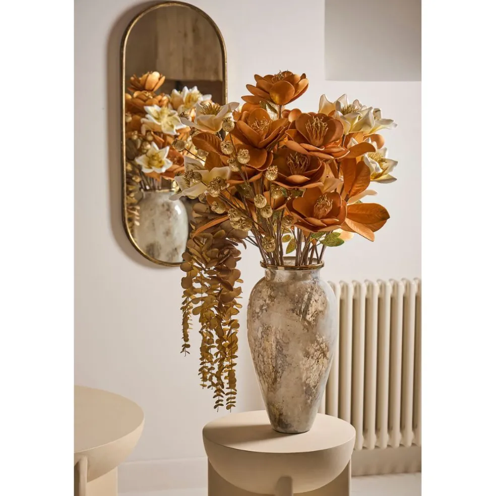 Miroir ovale en fer 35.5x89.5cm - Aziru