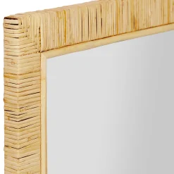 Miroir rectangle en rotin naturel 50.5x75.3cm