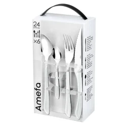 Ménagère 24 pièces en acier blanc - Eclat