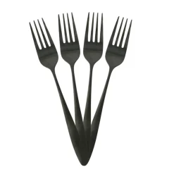 Ménagère 16 pièces noir en acier inoxydable