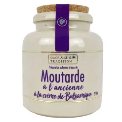 Moutarde à l'ancienne et vinaigre balsamique noir