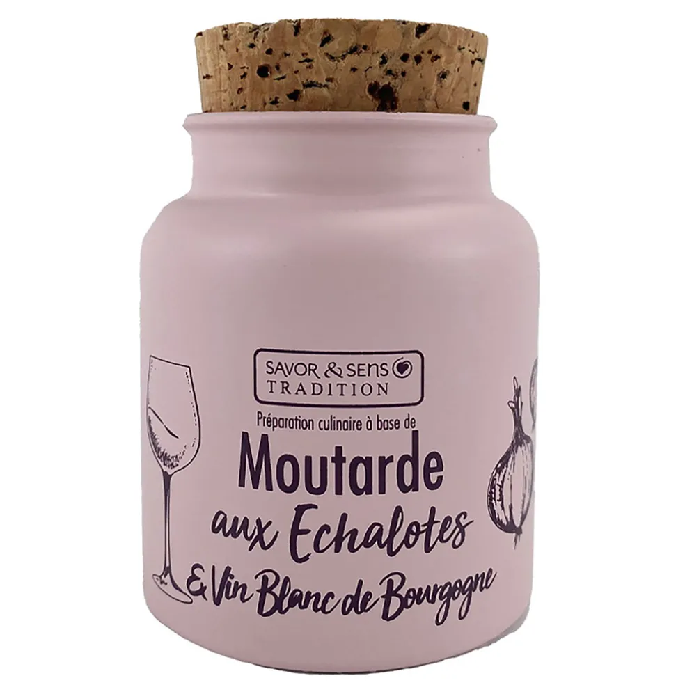 Moutarde aux échalotes et vin blanc de bourgogne 130ml