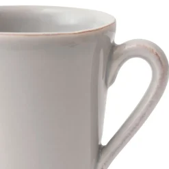 Mug americain en faïence gris perle