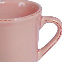Mug americain en faïence rose