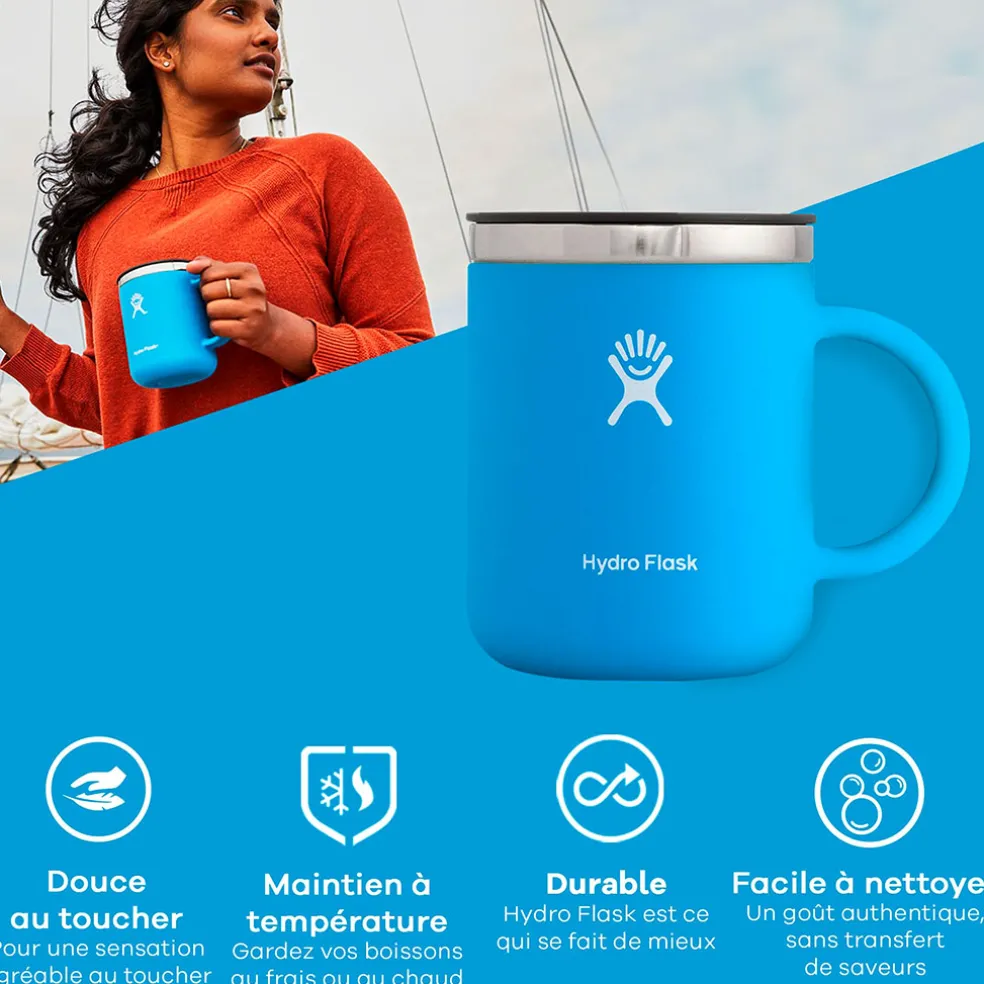 Mug isotherme avec poignée noir 355ml