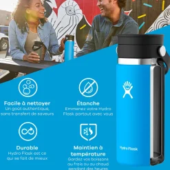 Mug isotherme bouchon flex noir 355ml