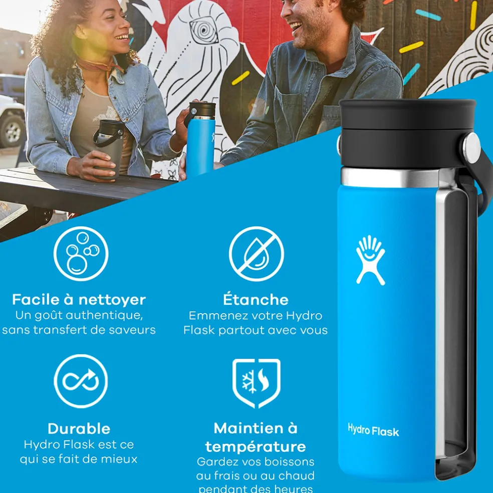 Mug isotherme bouchon flex noir 355ml