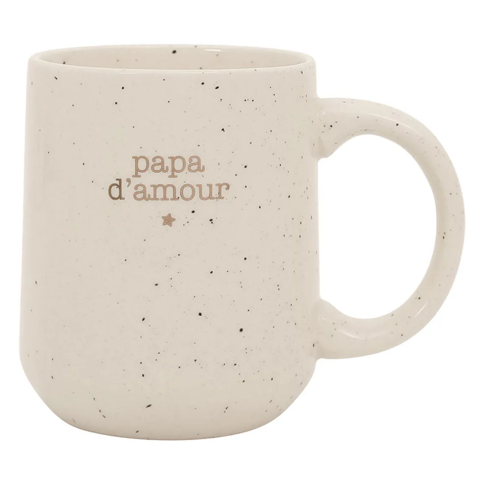 Mug papa en grès blanc 38cl - Beezz