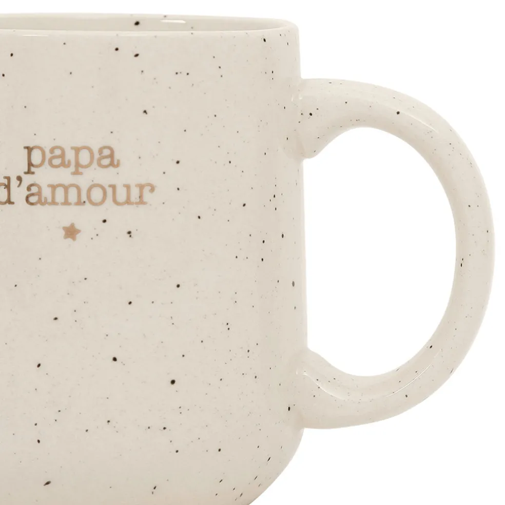 Mug papa en grès blanc 38cl - Beezz