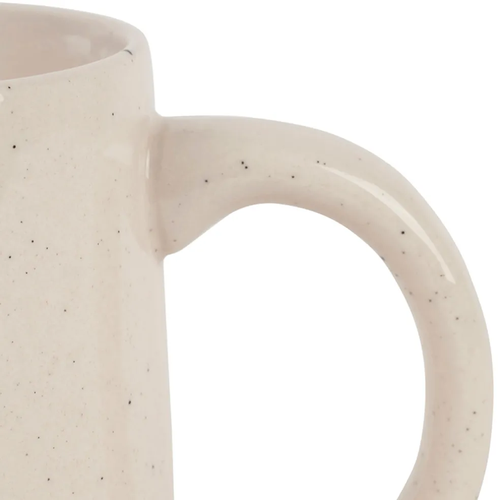 Mug Papy en grès blanc moucheté 35cl - Bonheur Étoilé