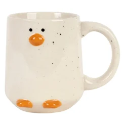 Mug Pingouin en grès blanc moucheté 35cl - Sweetdream