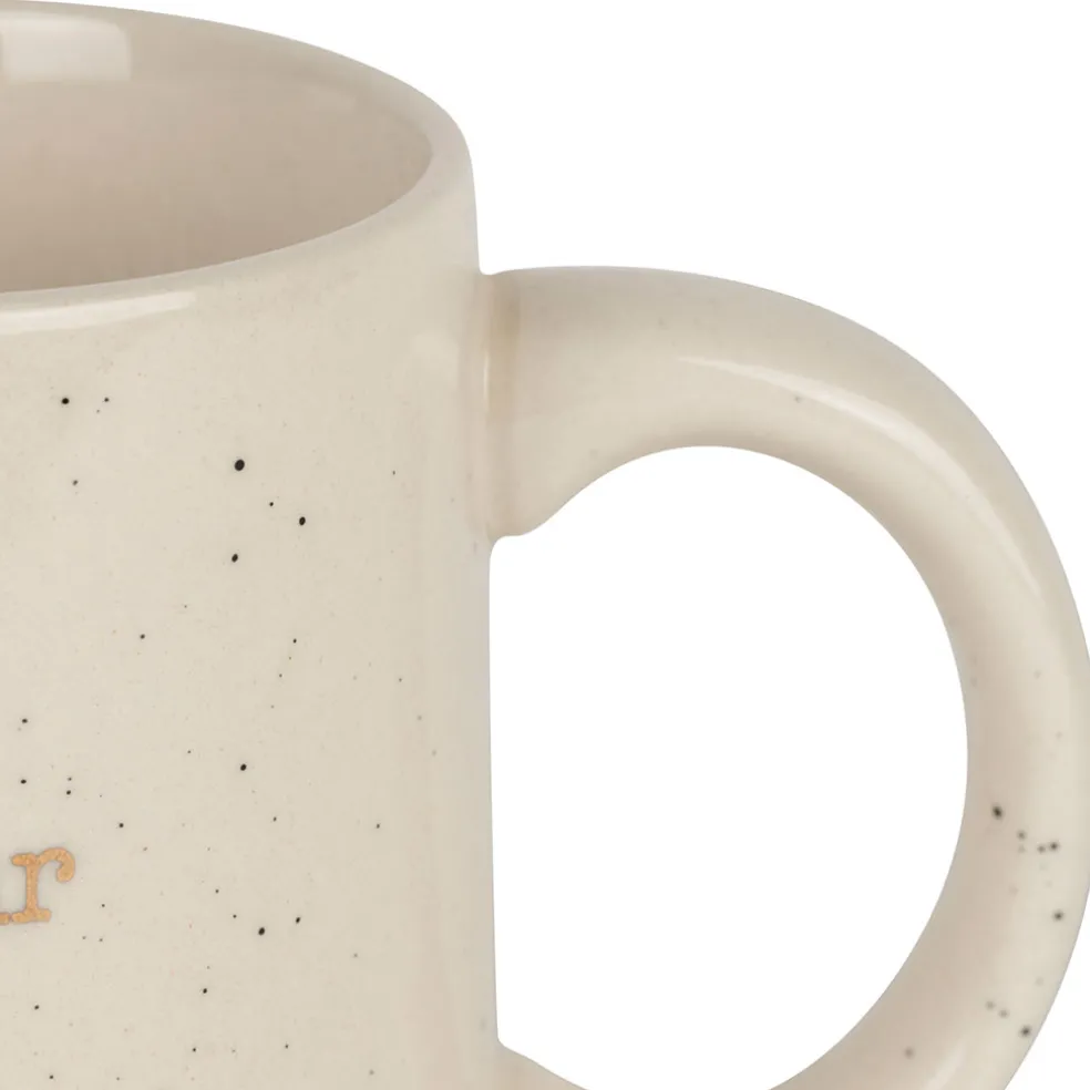 Mug tatie en grès blanc moucheté 35cl