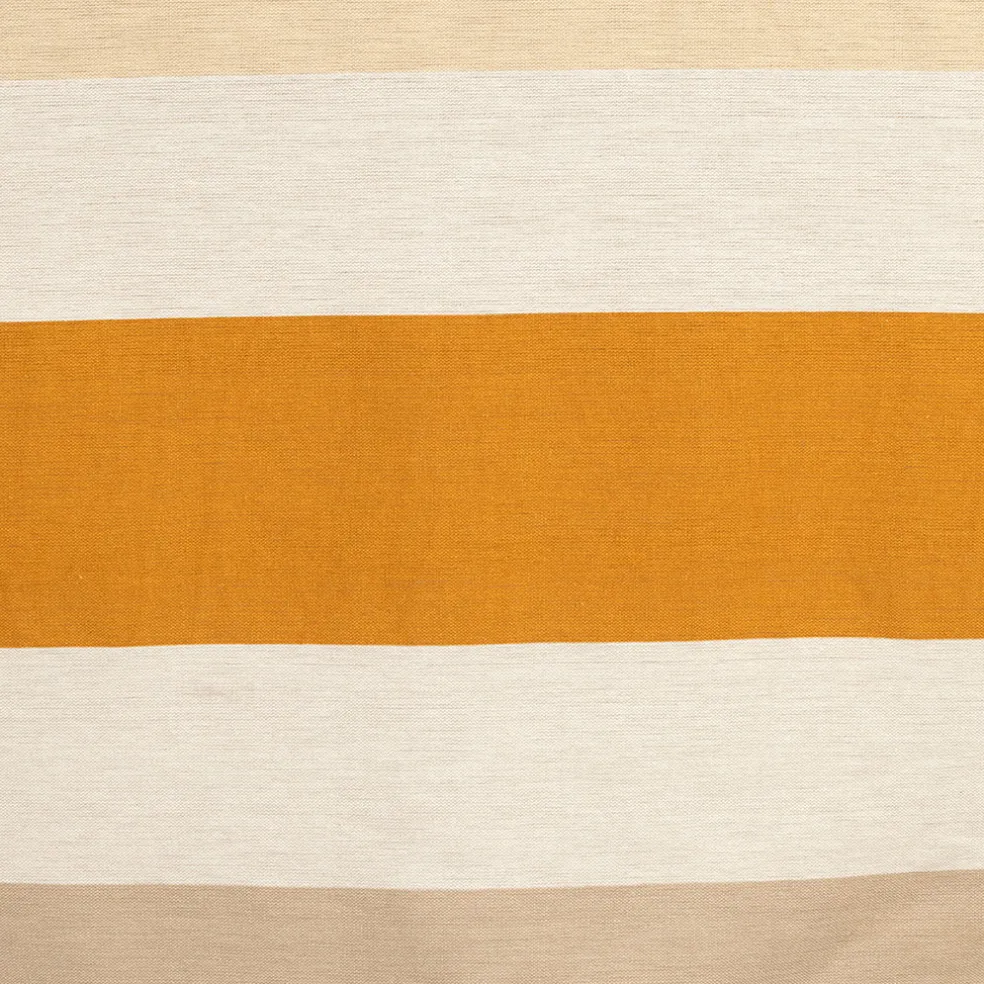 Nappe en coton écru et orange 250x145cm - Famille