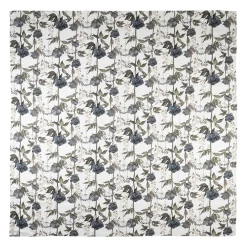 Nappe en coton gris vert 320x160cm - Rose noire