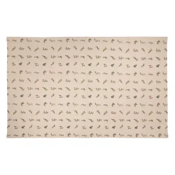 Nappe en coton naturel et vert 230x160cm - Juline