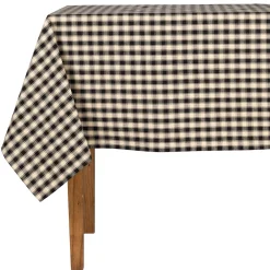 Nappe en coton noir 250x150cm - Campagne