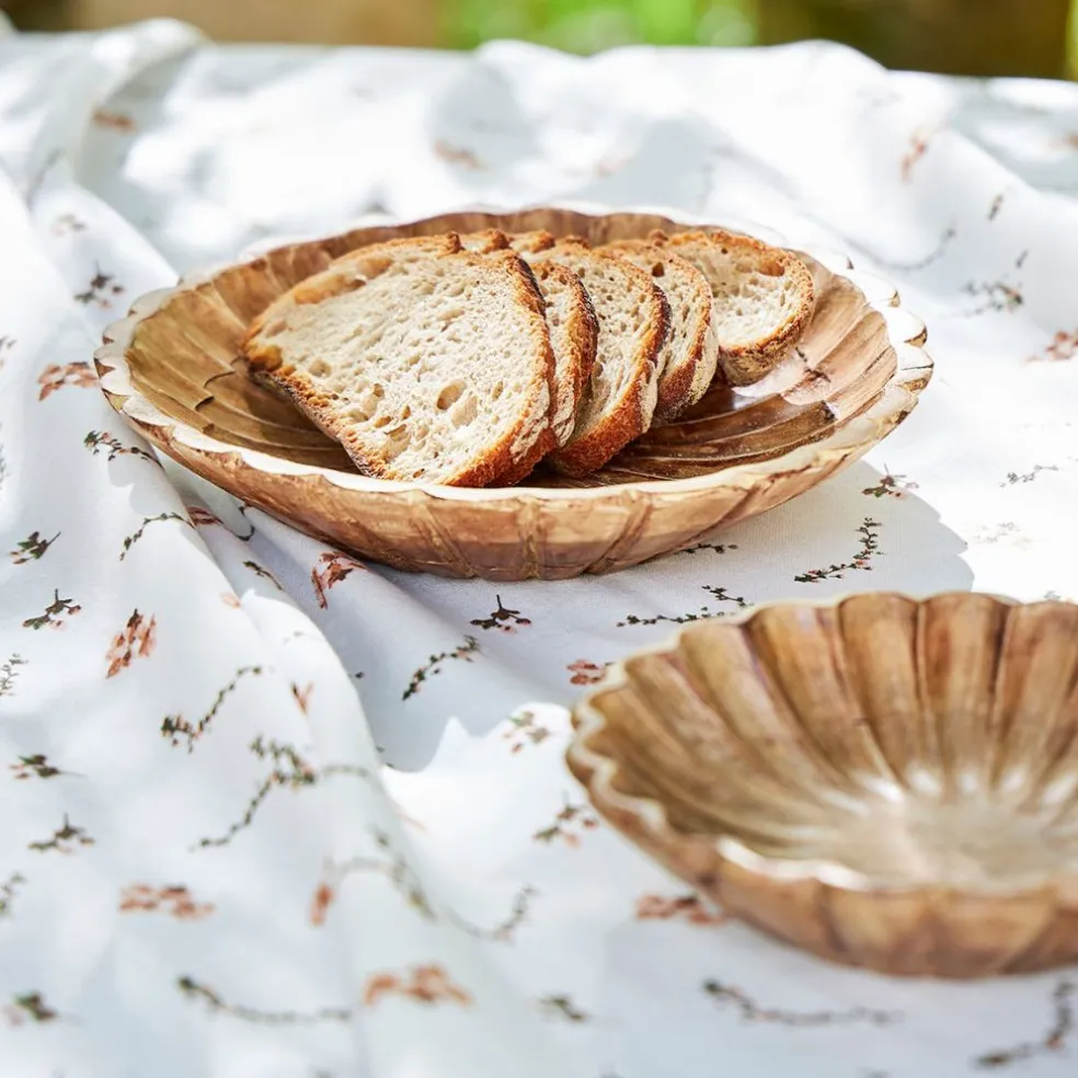 Nappe en coton rose et vert 250x160cm - Louise