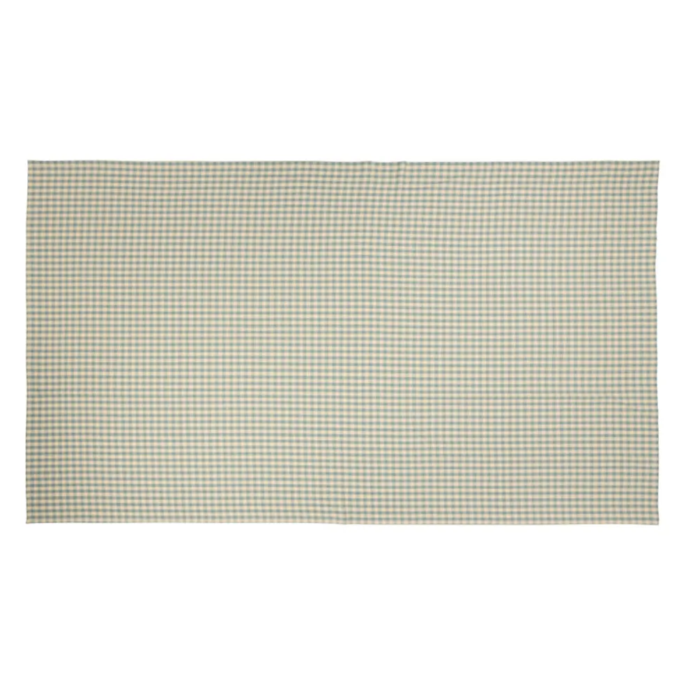 Nappe en coton vichy sauge 250x150cm - Campagne